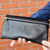 Rich Smith Gerçek Deri Mini Clutch El Çantası Pullers 5530 Parlak Arsel Siyah thumbnail 1