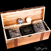 Perlotus 2’li Kristal Viski Bardağı Küre Mermer Viski Taşı Seti Sandıkta Yeniyıl Hediyesi - 5