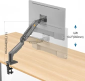 Nb North Bayou NB F80 17"-30" Amortisörlü 2-9 kg Monitör Standı 2024 Gray Edition - 5