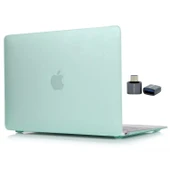 Macbook Air M1 Kılıf 13 inç Mat Buzlu Flu (TouchID'li M1 Air) A2337 A2179 A1932 ile Uyumlu - 6
