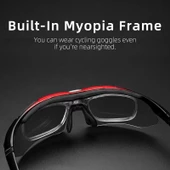 Rockbros Polarize %100 UV korumalı Mavi 5 LENSLİ Bisiklet Spor Dağ Kayak Gözlüğü - 4