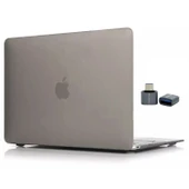 Macbook Air M1 Kılıf 13 inç Mat Buzlu Flu (TouchID'li M1 Air) A2337 A2179 A1932 ile Uyumlu - 7