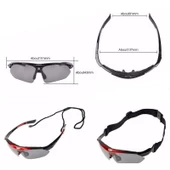 Rockbros Polarize %100 UV korumalı Mavi 5 LENSLİ Bisiklet Spor Dağ Kayak Gözlüğü - 2