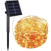Schulzz Solar Güneş 12 Metre 100 Led Enerjili Dış Bahçe Aydınlatma Su Geçirmez Led - 1