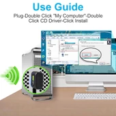 Schulzz 600 Mbps USB Mini Wifi Adaptörü RTL811 5GHz Kablosuz Alıcı - 4