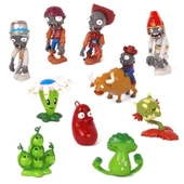 Plants And Zombies zombiler+ Bitkiler 10 adet 3-7 cm figur set - 1