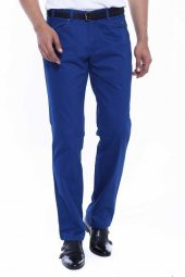 Wessi Erkek Cep Kapaklı Slim Fit Desensiz Süet Pantolon - 11