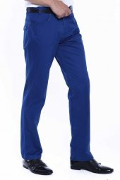 Wessi Erkek Cep Kapaklı Slim Fit Desensiz Süet Pantolon - 12