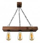 BfdWooD Avize 3lü Dekoratif Masif Avize - 3