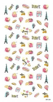 Paris Tırnak Dövmesi, Tırnak Tattoo, Nail Art, Tırnak Sticker thumbnail 3