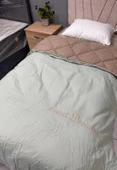 Clasy Saten %100 Pamuk Ranforce Tek kişilik Yorgan Sweet Dreams V2 Yeşil-Kahve - 2