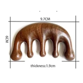 Ahşap Sandal Ağacı Gugu Masaj Yüz Masaj Gua Sha Saç Tarağı Model 1 thumbnail 2