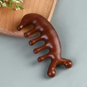 Ahşap Sandal Ağacı Gugu Masaj Yüz Masaj Gua Sha Saç Tarağı Model 3 thumbnail 1