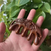 Ahşap Sandal Ağacı Gugu Masaj Yüz Masaj Gua Sha Saç Tarağı Model 4 thumbnail 1