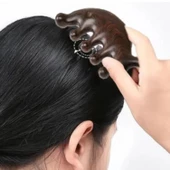 Ahşap Sandal Ağacı Gugu Masaj Yüz Masaj Gua Sha Saç Tarağı Model 5 - 3