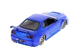 Jada 1:24 Hızlı Ve Öfkeli Fast And Furious Brian's Nissan Skyline GT-R [BNR34] Mavi Model Araba - 8