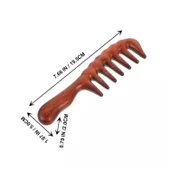 Ahşap Sandal Ağacı Gugu Masaj Yüz Masaj Gua Sha Saç Tarağı Model 6 thumbnail 2