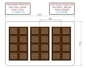 ORİJİNAL POLİKARBON DUBAİ ÇİKOLATA KALIBI 3 LÜ (210 GR) thumbnail 1