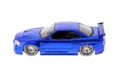 Jada 1:24 Hızlı Ve Öfkeli Fast And Furious Brian's Nissan Skyline GT-R [BNR34] Mavi Model Araba - 6
