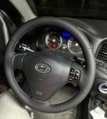 Hyundai Accent Era Araca Özel Direksiyon Kılıfı (NAPA DERİ MAVİ DİKİŞLİ) thumbnail 2