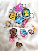 Anahtarlık 12 Adet Sevimli Aslan Fil Ahtapot İnek Horoz Öğrenci Okul Araba Çanta Cüzdan Süsü - 4