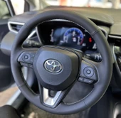 Toyota Corolla 2020-2024 Araca Özel Direksiyon Kılıfı (NAPA DERİ GRİ İP) thumbnail 2