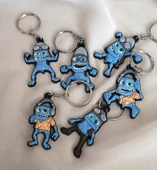 Anahtarlık 6 Adet Sevimli Crazy Frog Araba Çanta Cüzdan Süsü thumbnail 1