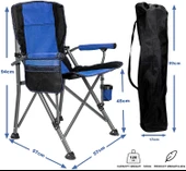 Madfox Roxy Katlanır Kamp Sandalyesi Mavi - 6