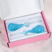 Face İce Roller Gua Sha Çiftli Yüz Buz Masaj Topu Mavi Renk thumbnail 1