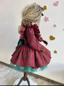 Tartan Ekose Elbise, Kızlar İçin Noel Elbiseleri, Tatil Kız Elbisesi, Kırmızı Noel Partisi Kıyafeti, Ekose Volanlı Elbise, Küçük Çocuk Noel Elbisesi - 5