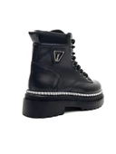 Potinonline K35 Kadın Kalın Taban Sim Detay Kısa Postal Bot - 9