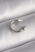 316L Çelik Gümüş Renk Halka Çivi Model Kadın Piercing - 1