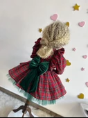 Tartan Ekose Elbise, Kızlar İçin Noel Elbiseleri, Tatil Kız Elbisesi, Kırmızı Noel Partisi Kıyafeti, Ekose Volanlı Elbise, Küçük Çocuk Noel Elbisesi - 3