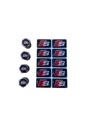 AUDI S LOGOLU 4 ADET SİBOP KAPAK VE 10 ADET S LOGOLU STICKER  (1.8 CM X 1.1.CM) - 2