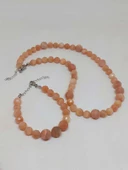 Parlayan Yıldızlar Serisi Güneş Taşı Kolye & Bileklik Seti thumbnail 5