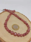 Parlayan Yıldızlar Serisi Çilek Kuvars Taşı Tasarım Kolye thumbnail 3