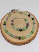 Parlayan Yıldızlar Serisi Florit Taşı Kolye & Bileklik Seti thumbnail 7