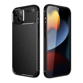 iPhone 14 / 13 Kılıf Focus Carbon Desen Silikon Arka Kapak - 4