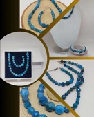 Parlayan Yıldızlar Serisi Apatit Taşı Kolye & Bileklik Seti thumbnail 1