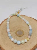 Parlayan Yıldızlar Serisi Morganit Taşı Tasarım Kolye thumbnail 3