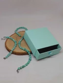 Parlayan Yıldızlar Serisi Amazonit Taşı Kolye & Bileklik Seti thumbnail 3