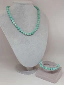 Parlayan Yıldızlar Serisi Amazonit Taşı Kolye & Bileklik Seti thumbnail 2