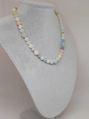 Parlayan Yıldızlar Serisi Morganit Taşı Tasarım Kolye thumbnail 4