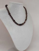 Parlayan Yıldızlar Serisi Dumanlı Kuvars Taşı Tasarım Kolye thumbnail 4