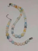 Parlayan Yıldızlar Serisi Morganit Taşı Kolye & Bileklik Seti thumbnail 5