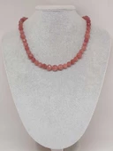 Parlayan Yıldızlar Serisi Çilek Kuvars Taşı Tasarım Kolye thumbnail 2