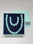 Parlayan Yıldızlar Serisi Amazonit Taşı Kolye & Bileklik Seti thumbnail 6