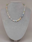 Parlayan Yıldızlar Serisi Morganit Taşı Tasarım Kolye thumbnail 2