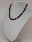 Parlayan Yıldızlar Serisi Dumanlı Kuvars Taşı Tasarım Kolye thumbnail 5