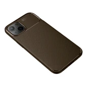 iPhone 14 / 13 Kılıf Focus Carbon Desen Silikon Arka Kapak - 8